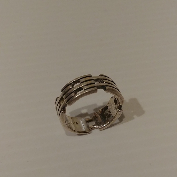 Vintage Silver Chain Link Ring - Picture 1 of 4